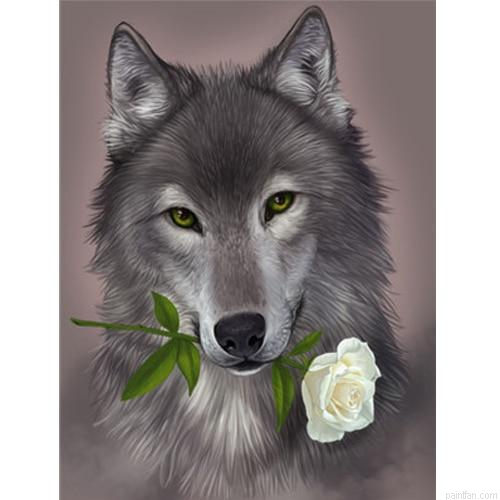 Grey Wolf Paint By Numbers.png