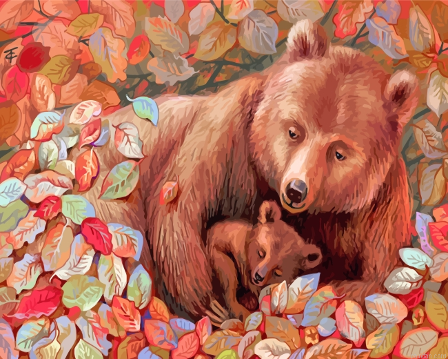 Grizzly Bear Paint By Number.png