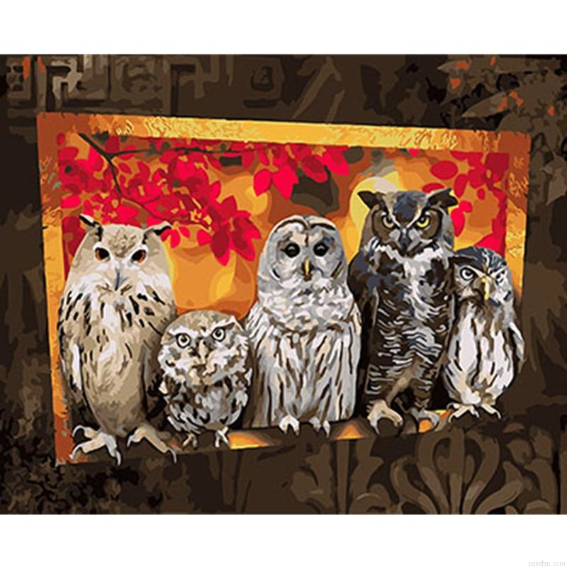 Group Of Owls Paint By Numbers.png