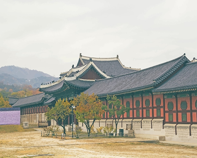 Gyeongbokgung Palace South Korea Paint By Number.png