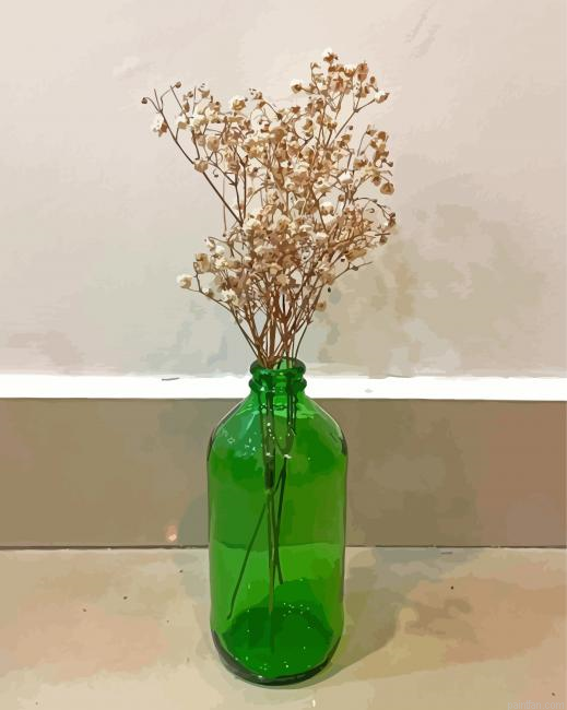 Gypsophila In Glass Vase Paint By Numbers.png
