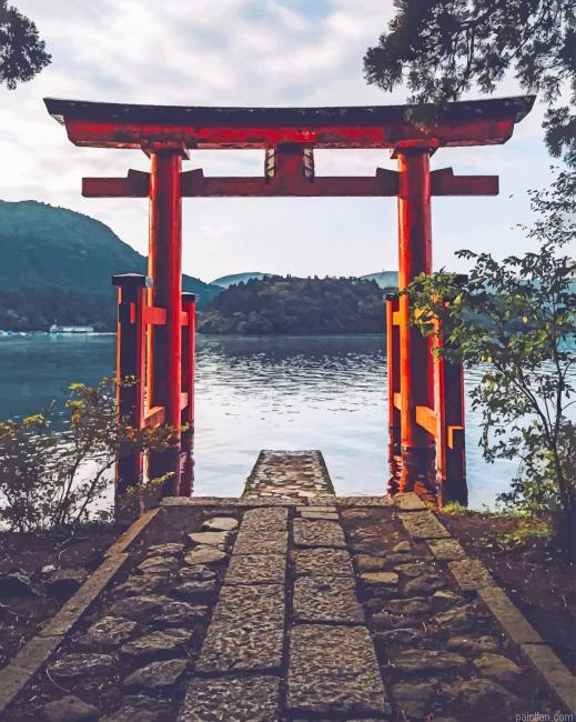 Hakone Shrine Japan New Paint By Numbers.png