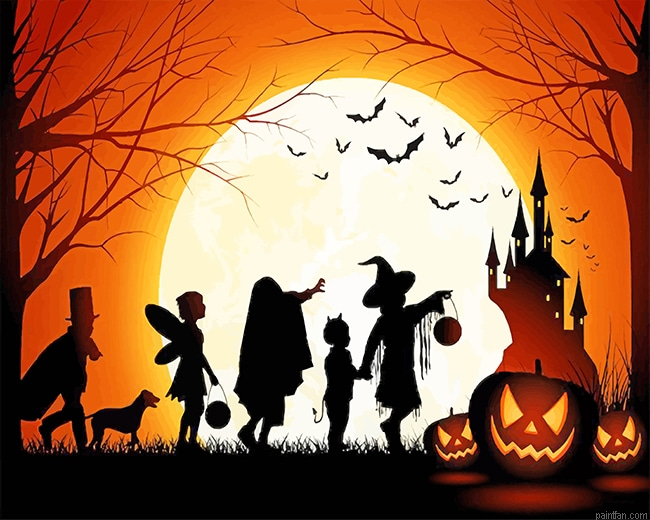 Halloween Celebration Silhouette New Paint By Numbers.png