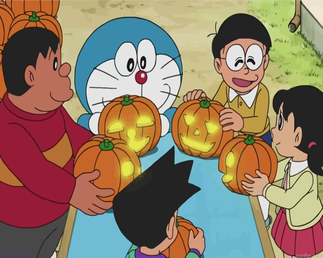 Halloween Doraemon Paint By Number.png