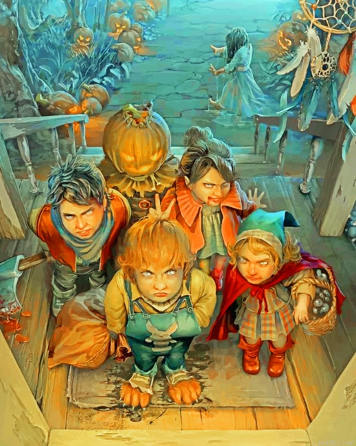 Halloween Kids Asking For Candies New Paint By Numbers.png