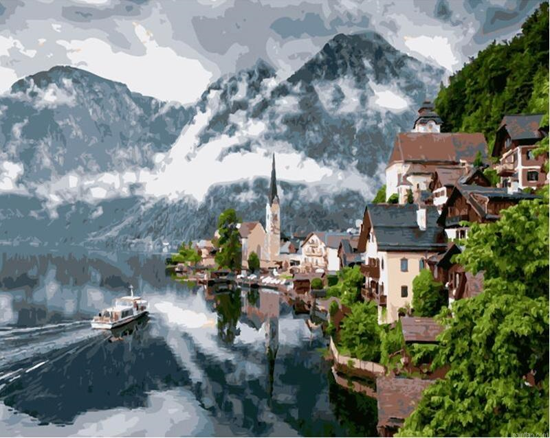 Hallstatt Austria Paint By Numbers.png