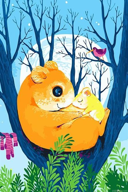 Hamsters On Tree Paint By Number.png