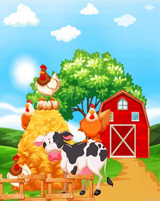 Happy Cute Farm Paint By Number.png
