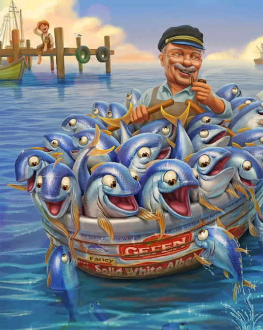 Happy Fisherman Paint By Number.png