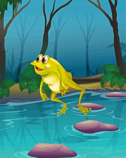 Happy Frog Jumping Paint By Numbers.png