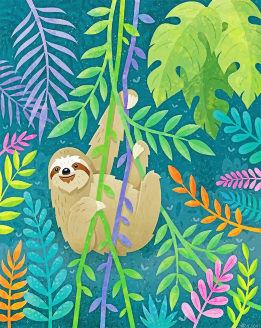 Happy Sloth Paint By Number.png