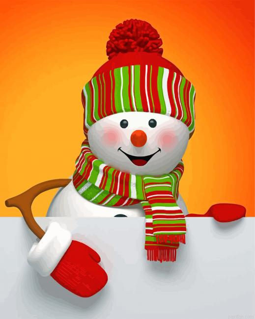 Happy Snowman Paint By Number.png