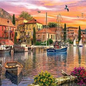 Harbor Sunset Paint By Numbers.png
