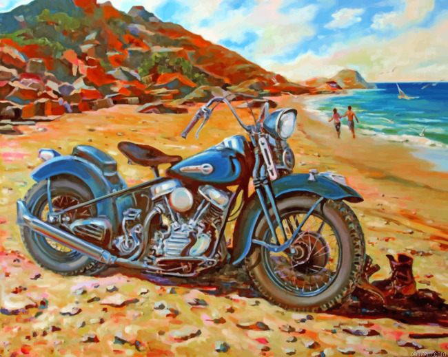 Harley Davidson Bike Paint By Numbers.png