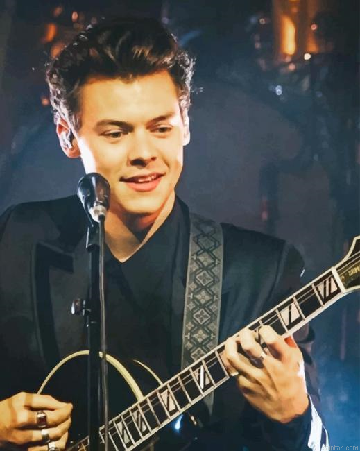 Harry Styles Playing Guitar New Paint By Numbers.png