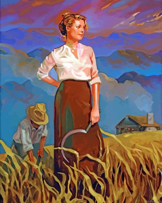Harvest Woman Paint By Number.png