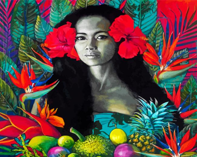 Hawaiian Girl Paint By Number.png