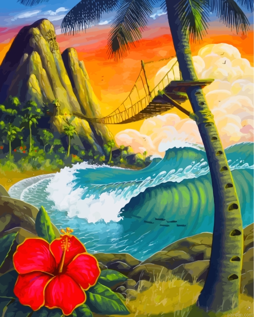 Hawaiian Tropical Island Paint By Number.png