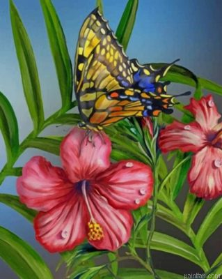 Hibiscus Butterfly Paint By Number.png