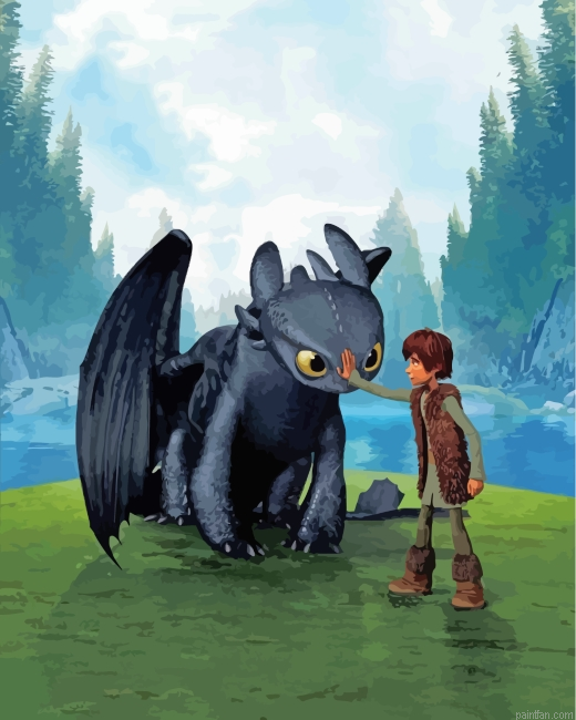 Hiccup And Dragon Paint By Number.png