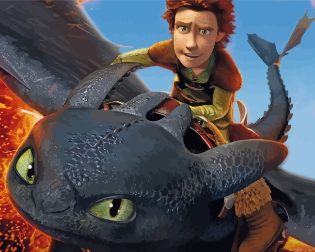 Hiccup On Dragon Paint By Number.png