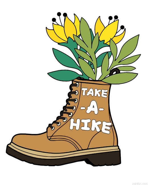 Hiking Boot With Flowers Paint By Number.png
