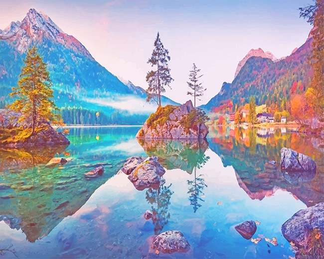 Hintersee Lake Germany New Paint By Numbers.png