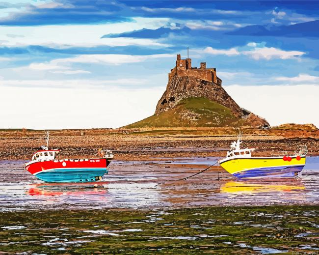 Holy Island Lindisfarne Paint By Numbers.png