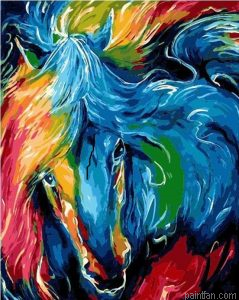 Horse Abstract Paint By Numbers.png