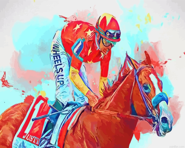 Horse Race Art Paint By Number.png