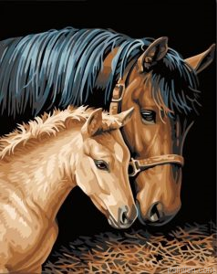 Horse And Foal Paint By Numbers.png