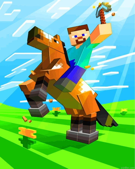 Horseman Minecraft Paint By Number.png