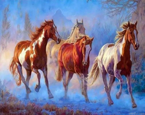 Horses Art Paint By Numbers.png