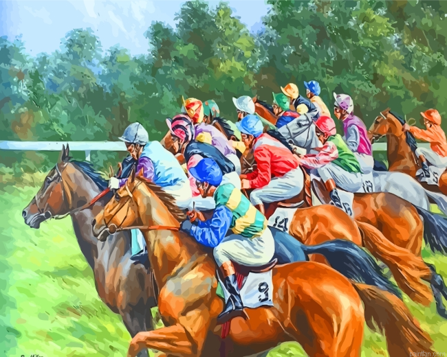 Horses Race Paint By Number.png