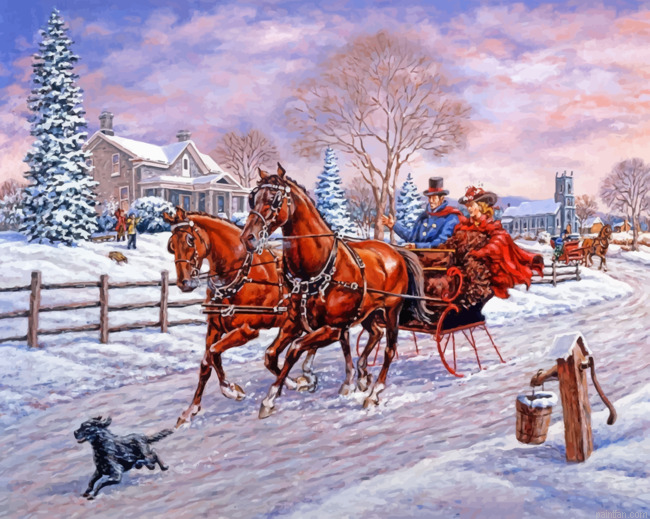 Horses Sleigh Paint By Numbers.png