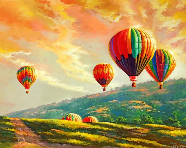 Hot Air Balloon Scene Paint By Number.png