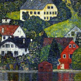 Houses At Unterach On Attersee Paint By Numbers.png