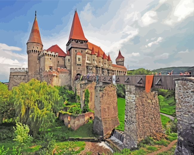 Hunyad Castle Hunedoara Paint By Number.png