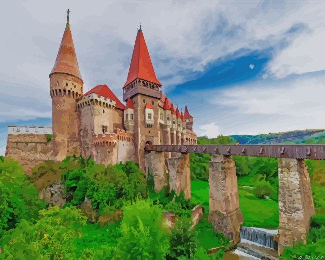 Hunyad Castle Romania Paint By Number.png