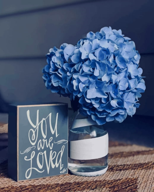 Hydrangea Blue Flowers Paint By Number.png