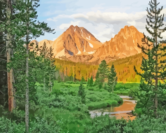 Idaho Forest Landscape Paint By Numbers.png