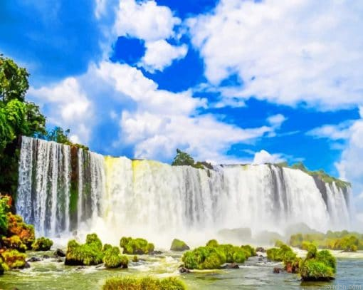 Iguazu Falls In South America Paint By Number.png