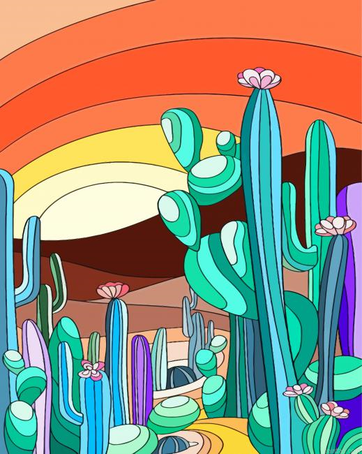 Illustration Abstract Cactus Paint By Numbers.png