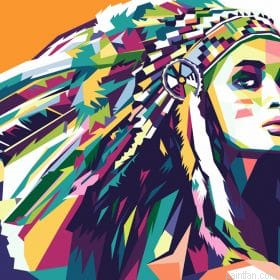 Indian Girl On Pop Art Paint By Numbers.png
