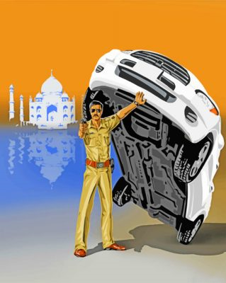 Indian Police Man Paint By Number.png
