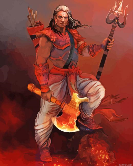 Indian Warrior Paint By Numbers.png