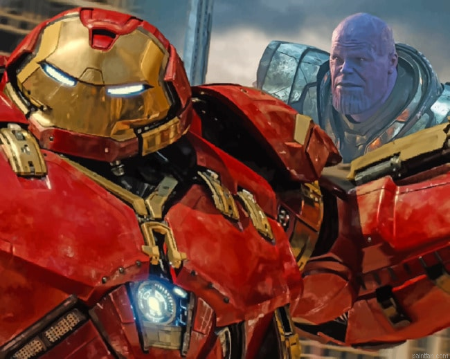 Iron Man And Thanos Paint By Number.png