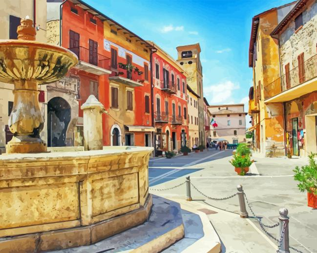 Italy Deruta Town Paint By Numbers.png