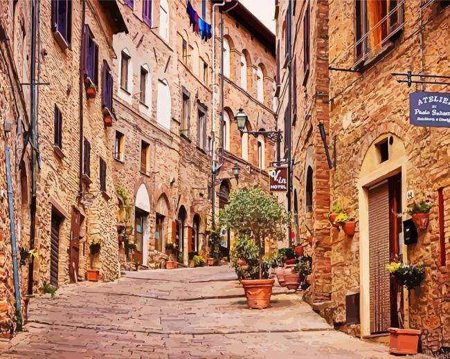 Italy San Gimignano Old Town Paint By Numbers.png