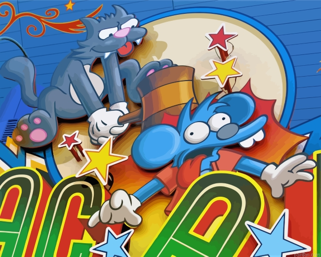 Itchy And Scratchy Paint By Number.png